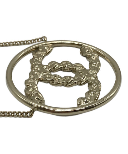 Chanel Rhinestone Coco Mark Necklace Ab1342