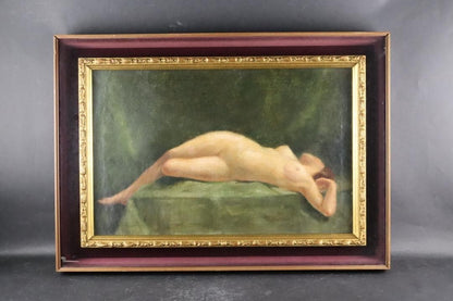 Tienne Kirevsky Reclining Nude Original Oil Painting C.1900 / Harbin Exhibit