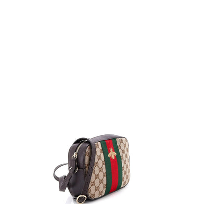 Gucci Bee Web Camera Bag Gg Canvas