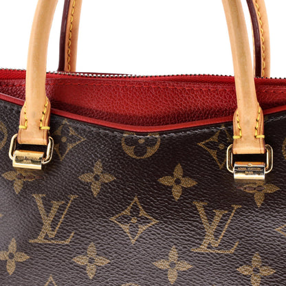 Louis Vuitton Pallas Tote Monogram Canvas With Leather Bb