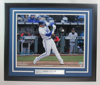 Bobby Witt Jr. Autographed 16X20 Photo Kansas City Royals Framed Beckett 191299