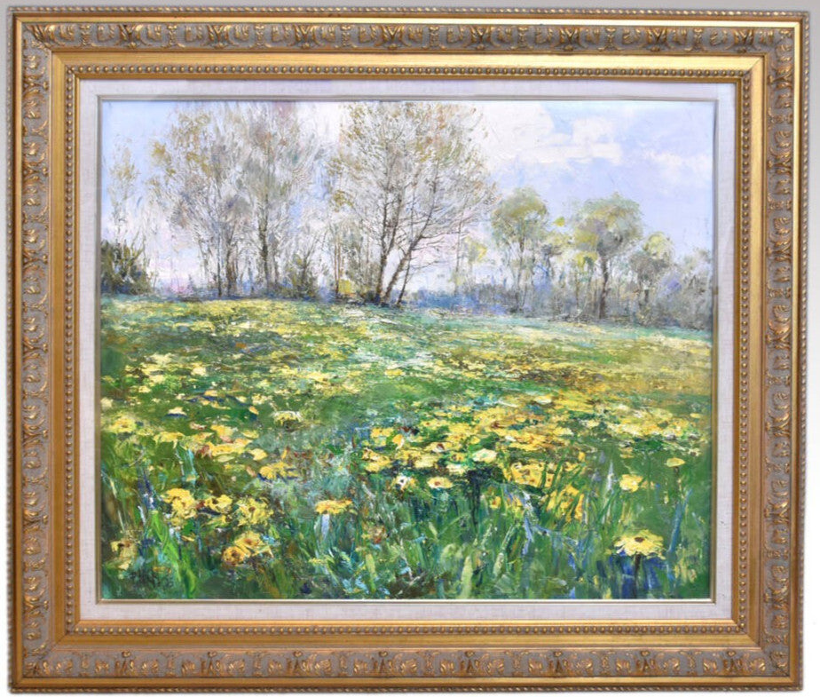 Pawel Lacki Spring Flowers 2005 Signed Original Oil Painting Polish Impression