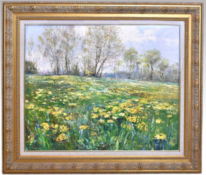 Pawel Lacki Spring Flowers 2005 Signed Original Oil Painting Polish Impression