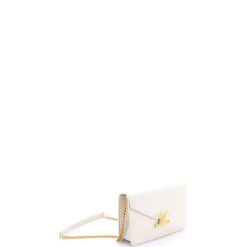 Celine Margo Triomphe Wallet On Chain Leather