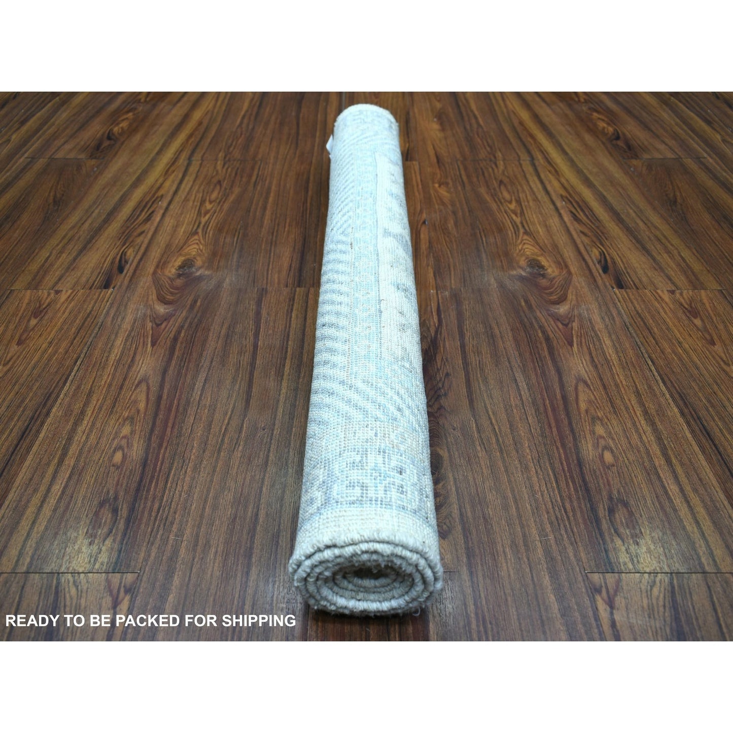 3'1"X4'10" Ivory Natural Dyes Milk Wash Peshawar Wool Hand Knotted Rug