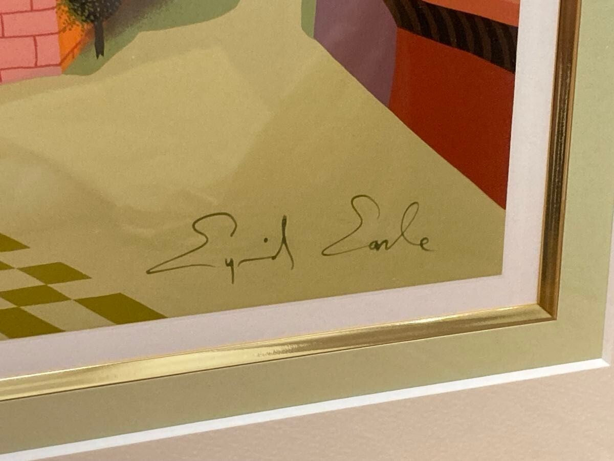 Eyvind Earle Sleeping Beauty Countryside Serigraph Signed Framed 233/ 500