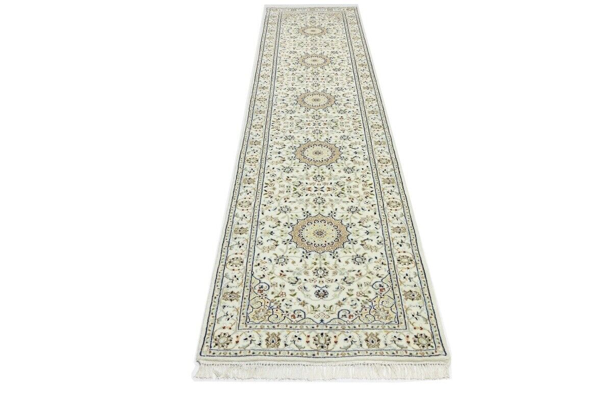 Indo-Nain Oriental Runner Rug Medallion Floral