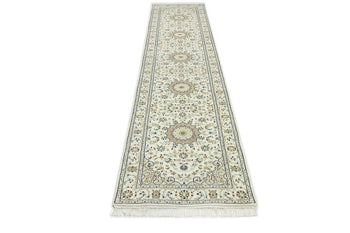 Indo-Nain Oriental Runner Rug Medallion Floral