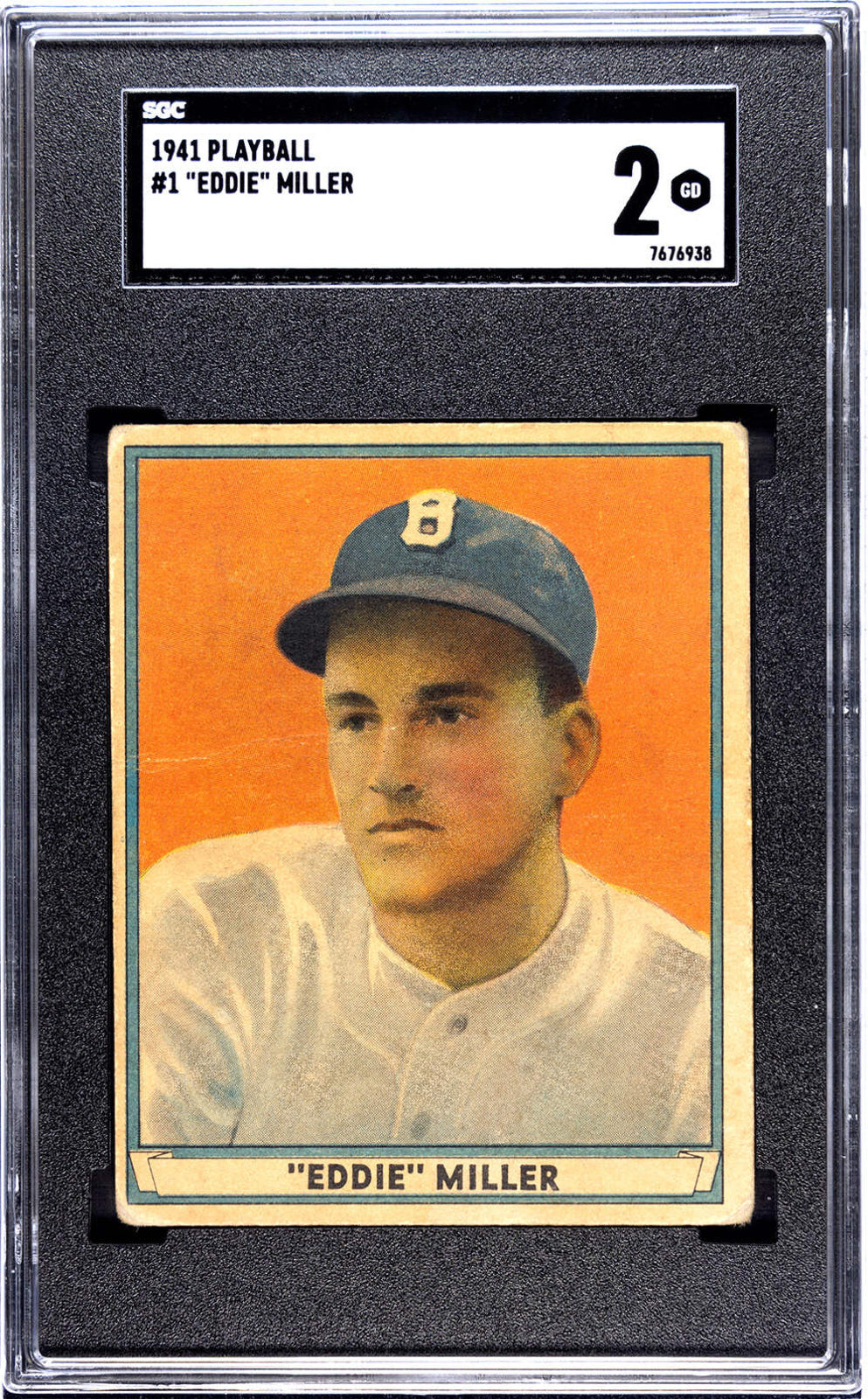 Eddie Miller 1941 Playball Card #1 Sgc 2