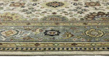 Wool Oriental Rug Geometric Style Carpet Farmho