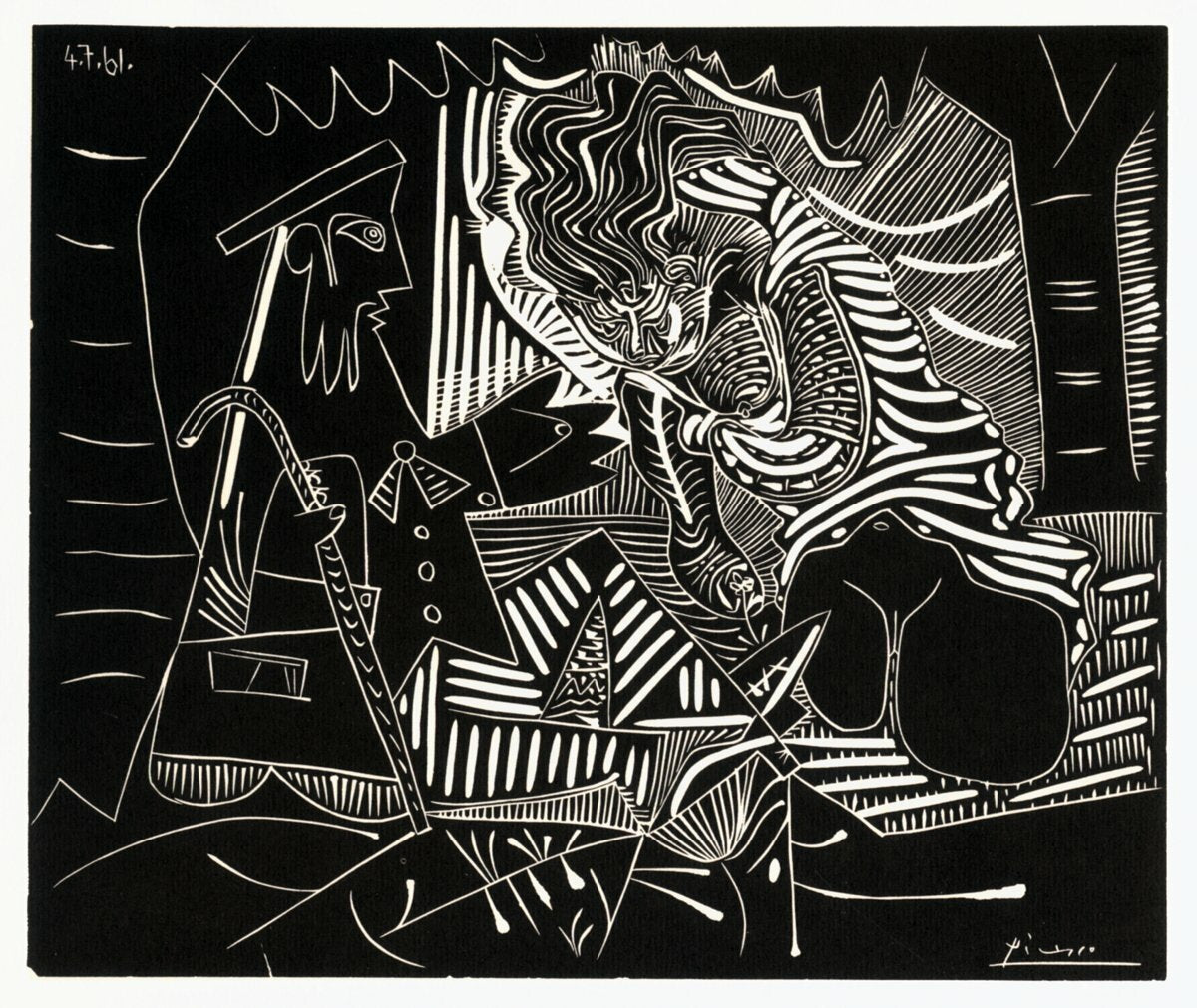 Pablo Picasso Luncheon On The Grass (White) " Lithograph Cubism