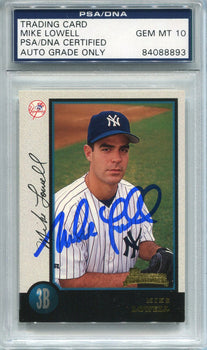 Mike Lowell Autographed 1998 Bowman Rookie Card