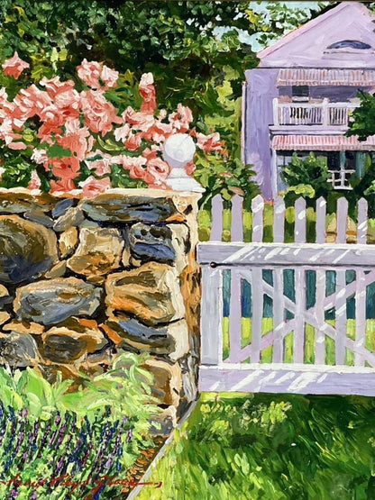 David Lloyd Glover (B.1949) Original Oil Painting "Neighbors House" Canada Art