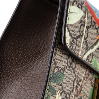 Gucci Padlock Shoulder Bag Tian Print Gg Coated Canvas Small