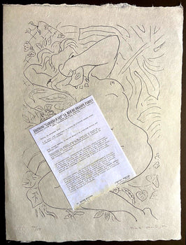Henri Matisse Lithograph 1960 Coa Contract Signed