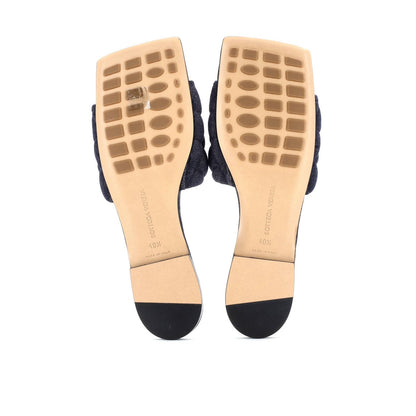 Bottega Veneta Women'S The Padded Flat Sandals Quilted Denim