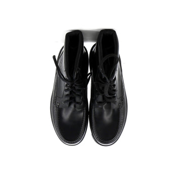 Fendi Men'S Faded Ff Lace Up Ankle Boots Leather