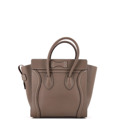 Celine Bicolor Luggage Bag Leather Micro