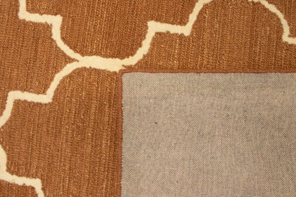 Rust Trellis Design Contemporary 5X8 Hand-Tufted