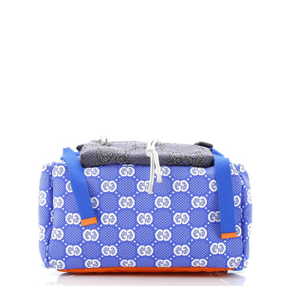 Gucci Panelled Double Buckle Backpack Gg Jacquard Nylon And Rubber Large