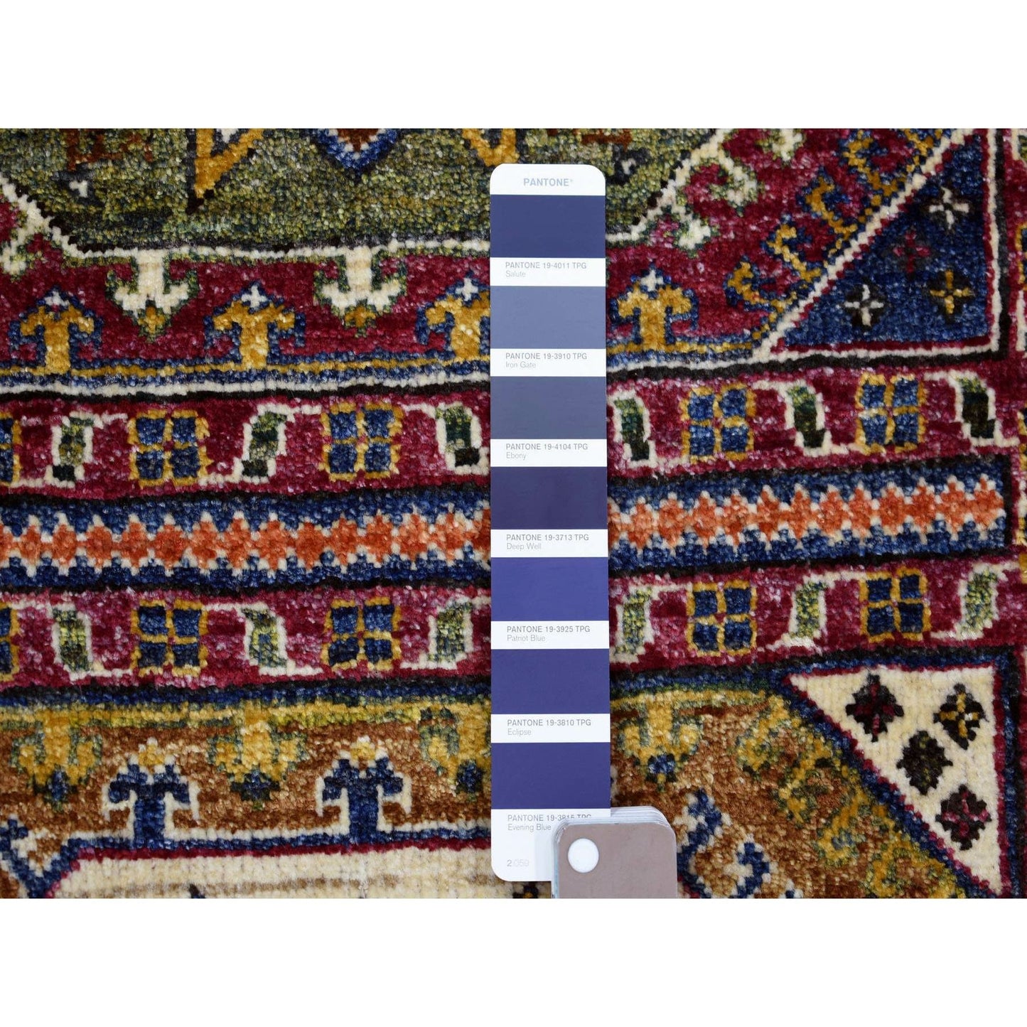 2'X3' Blue Turkeman Ersari Natural Dyes Hand Knotted Wool Oriental Rug