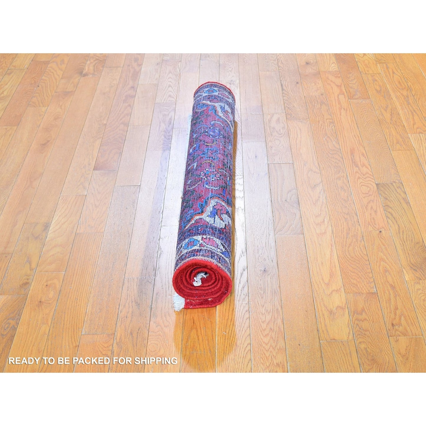 3'6"X5' New Farsian Amadan Small Flower Medallion Wool Hand Knotted Rug