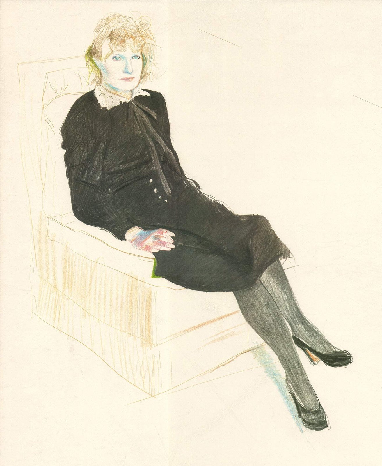 David Hockney Celia Paris " Poster Pop Art Gray White