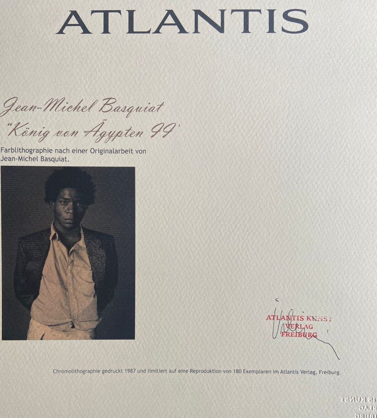 Jean-Michel Basquiat Lithograph Coa Signed Numbered