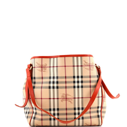 Burberry Canterbury Tote Haymarket Coated Canvas Small