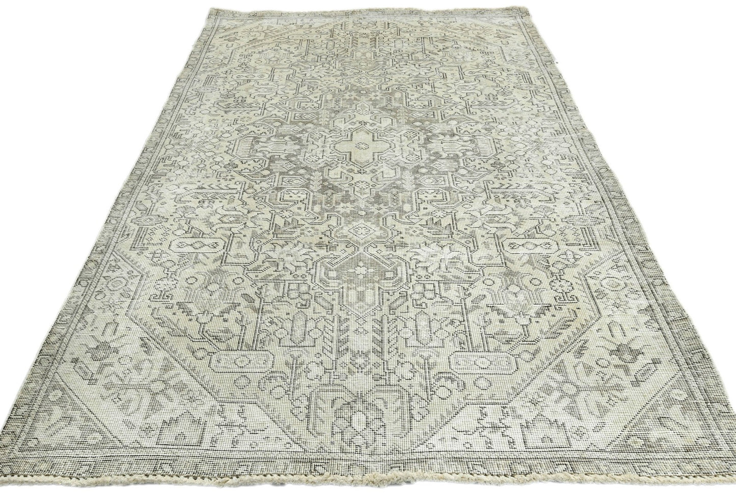 5X8 Muted Colors Antique Distressed 4'7X7'8