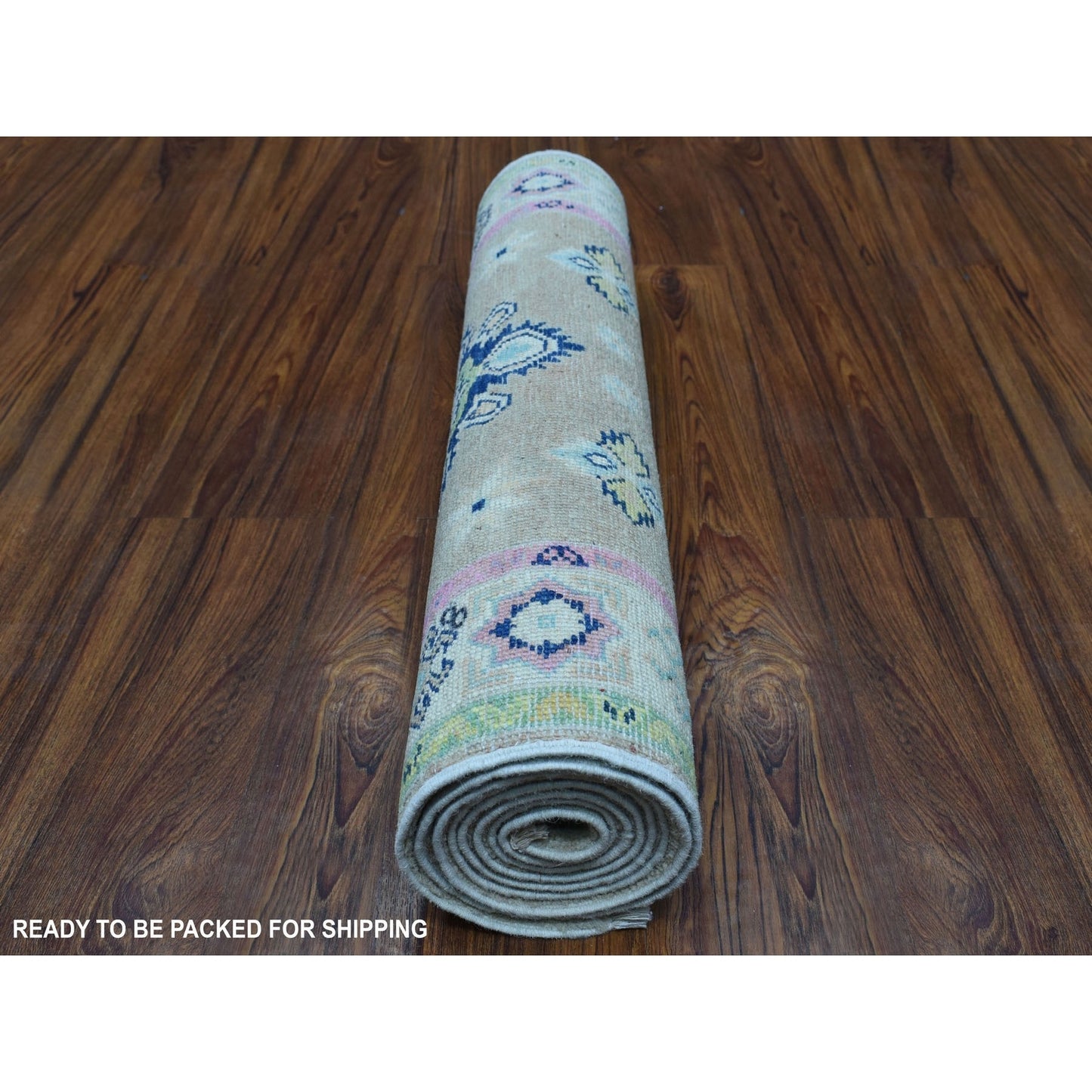 2'6"X8' Gray Fusion Kazak Pure Wool Hand Knotted Runner Oriental Rug