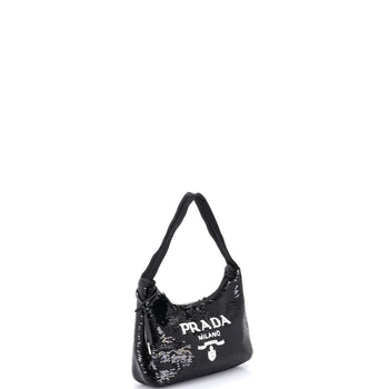 Mini Prada Re-Edition 2000 Hobo Sequins