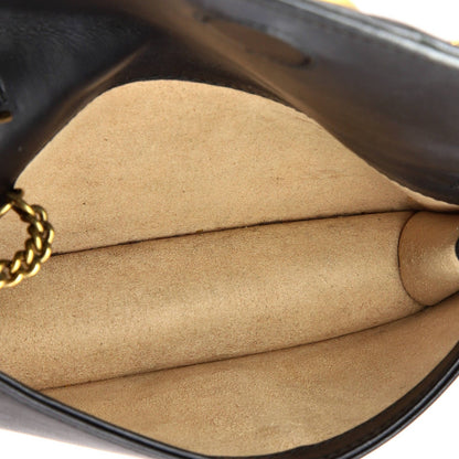 Gucci Gg Marmont Chain Flap Bag Embellished Matelasse Leather Mini