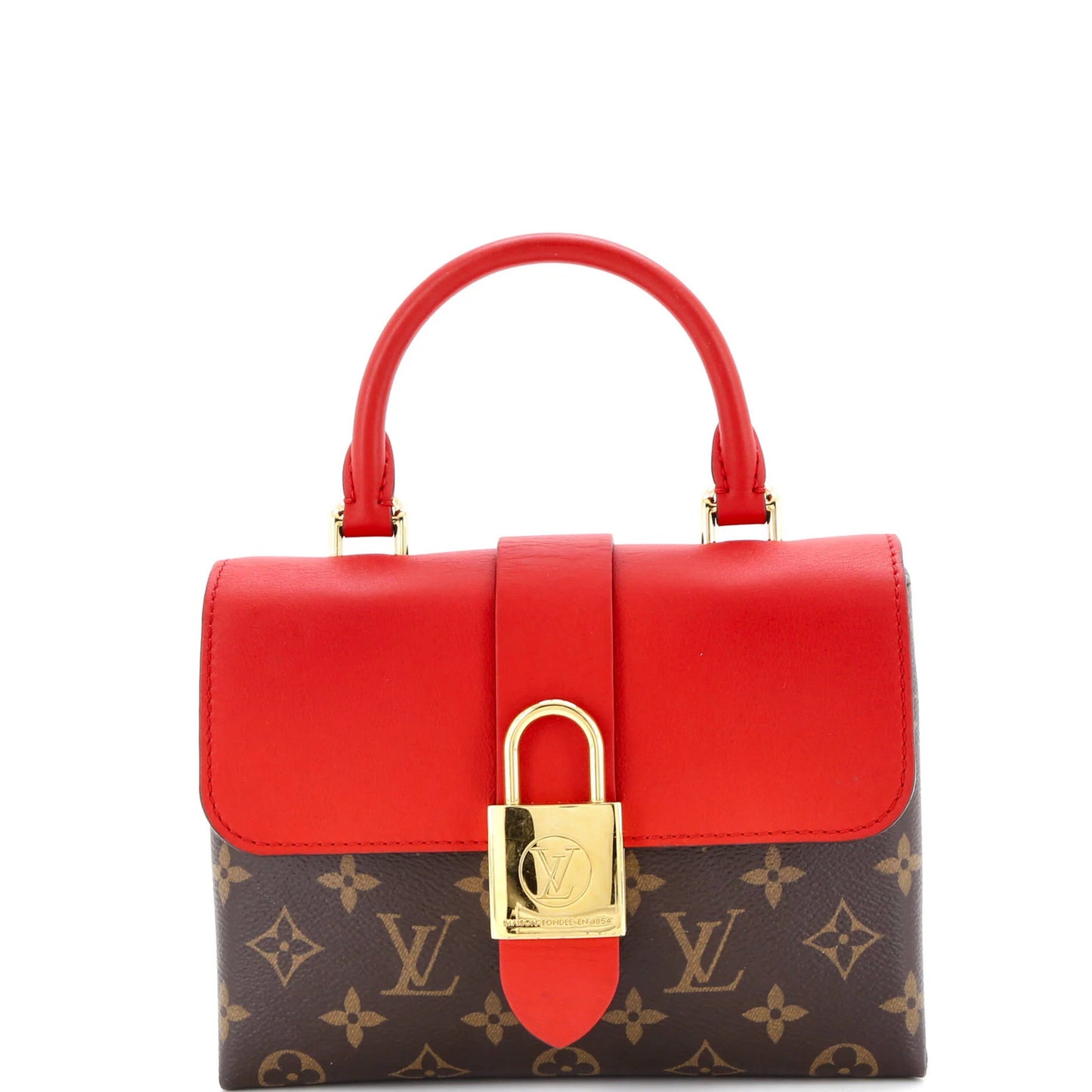 Louis Vuitton Locky Handbag Monogram Canvas With Leather Bb