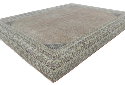Vintage Handmade Oriental Rug 9X12 Ft Tribal