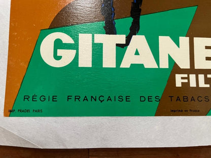 1960S Gitanes Filtre Poster By Lefor Openo  French Tobacco Ad Vibrant Pop Art