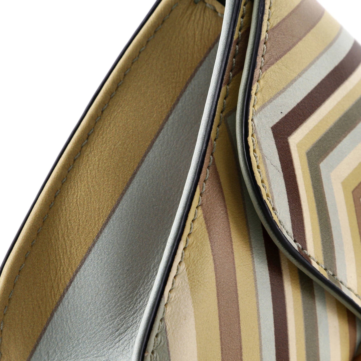 Valentino Garavani 1975 Glam Lock Shoulder Bag Striped Leather Small