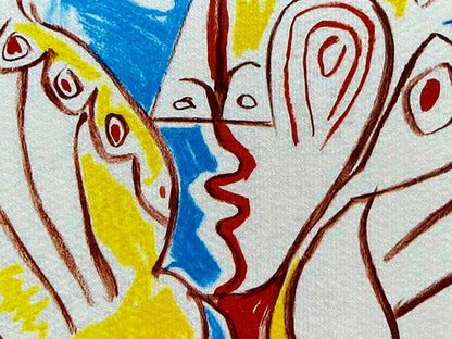 Pablo Picasso Lithograph Coa Signed In Pen Numbered In Pencil Crayon