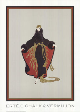 Erte Faubourg St. Honore " Poster Art Deco Multicolor Red Blac