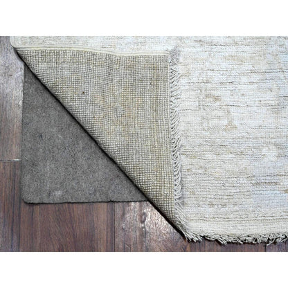 2'8"X15'5" Ice Cube Gray Angora Oushak Oversized Runner Oriental Rug