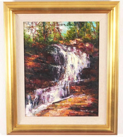Jean Henry 'Waterfall' Original Oil Painting