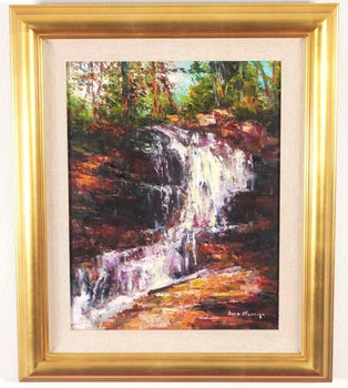 Jean Henry 'Waterfall' Original Oil Painting