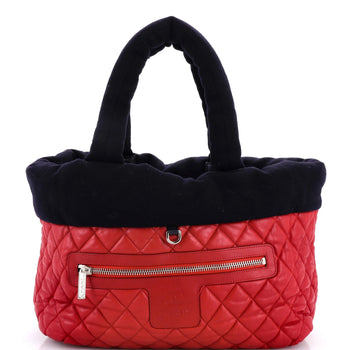 Chanel Coco Cocoon Reversible Tote Quilted Lambskin And Jersey Medium
