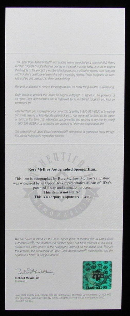 Rory Mcllroy Signed 2012 Pga Championship Kiawah