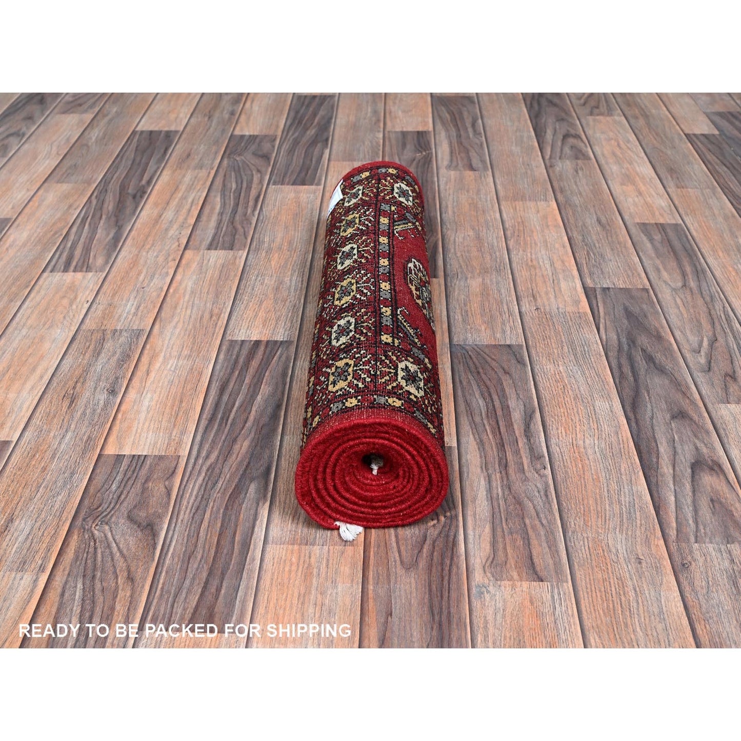 2'1"X6'1" Red Princess Bokara Pure Wool Hand Knotted Runner Oriental Rug