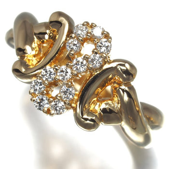 Celine Ring Diamond 0.21Ct Us6.5 18K 750 Yellow Gold