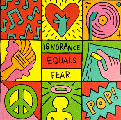 Keith Haring Lithograph From A Painting Coa Signed In Pen Numbered In Pencil!