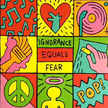 Keith Haring Lithograph From A Painting Coa Signed In Pen Numbered In Pencil!