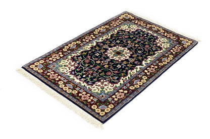 Handmade Kirman Rug Classic Floral Medallion