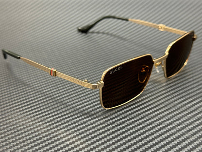 GUCCI GG1495S 002 Gold Brown Unisex Large 56 mm